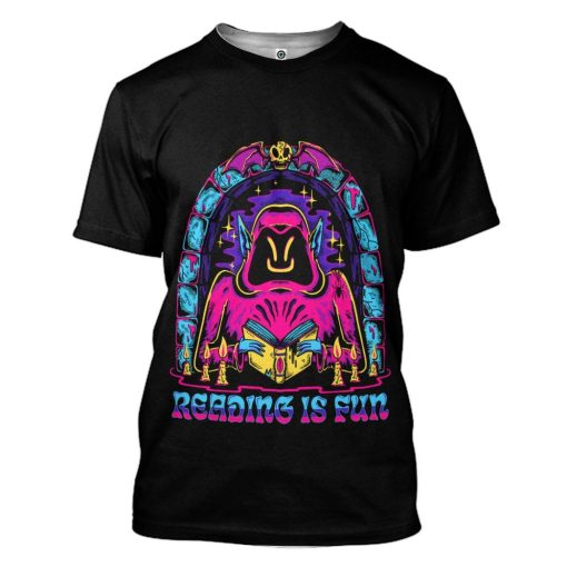 Gearhuman 3D Reading Is Fun Custom Tshirt Apparel GV090915 3D T-shirt T-Shirt S