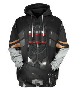 Gearhuman 3D Reaper Overwatch Custom Tshirt Hoodie Appreal GK151216 3D Apparel Hoodie S 