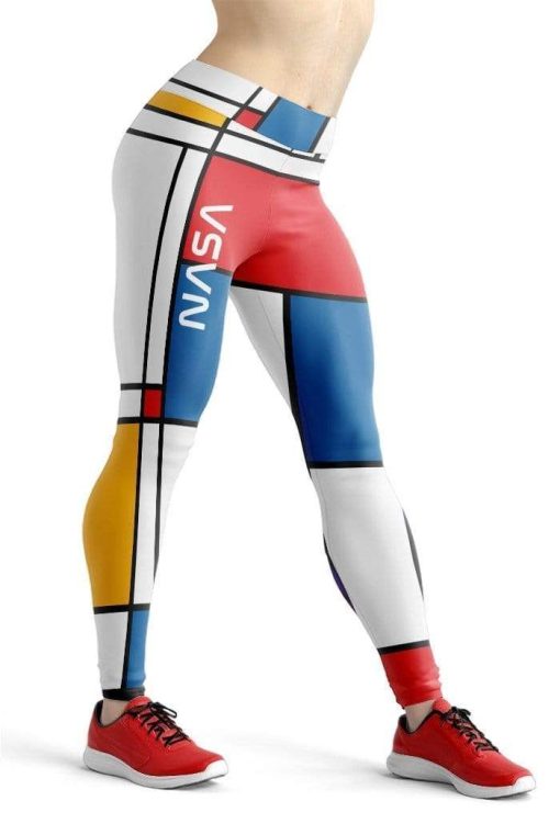 Gearhumans 3D Rectangle Bauhaus Nasa Custom Legging 1 Gearhuman 3D Rectangle Bauhaus Nasa Custom Legging GN18085 Leggings Leggings S