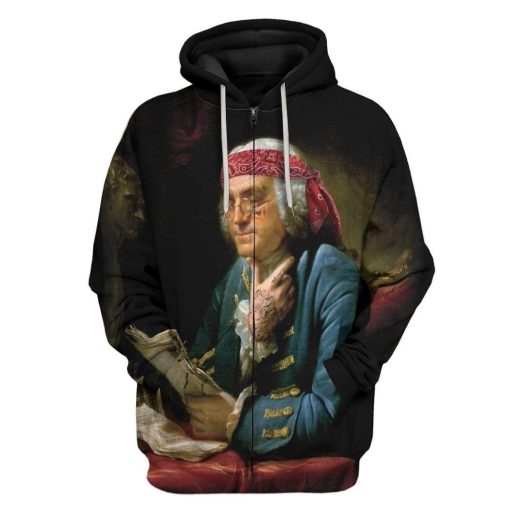 Gearhuman 3D Red Benjies Custom Hoodie Apparel GW29041 3D Custom Fleece Hoodies Zip Hoodie S