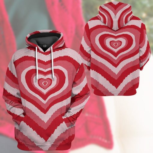 Gearhumans GearHuman 3D Red Heart Wave Custom Sweater 11 GearHuman 3D Red Heart Wave Custom Sweater GR11016 3D Apparel