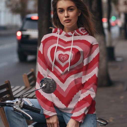 Gearhumans GearHuman 3D Red Heart Wave Custom Sweater 12 GearHuman 3D Red Heart Wave Custom Sweater GR11016 3D Apparel