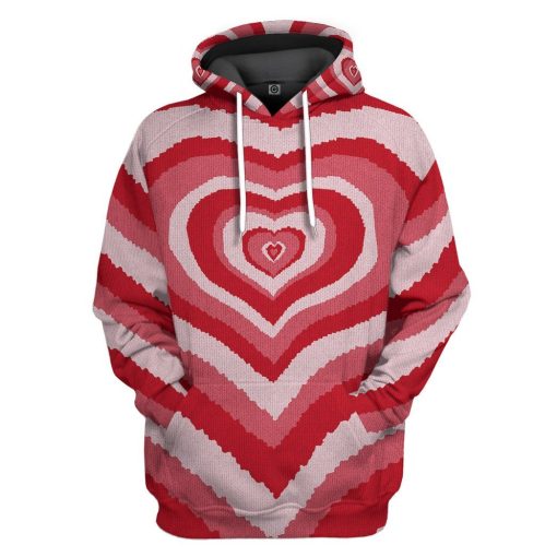 Gearhumans GearHuman 3D Red Heart Wave Custom Sweater 5 GearHuman 3D Red Heart Wave Custom Sweater GR11016 3D Apparel Long Sleeve S
