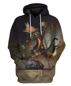 Gearhuman 3D Red Hunter Custom Hoodies Apparel GM20021 3D Custom Fleece Hoodies Hoodie S 