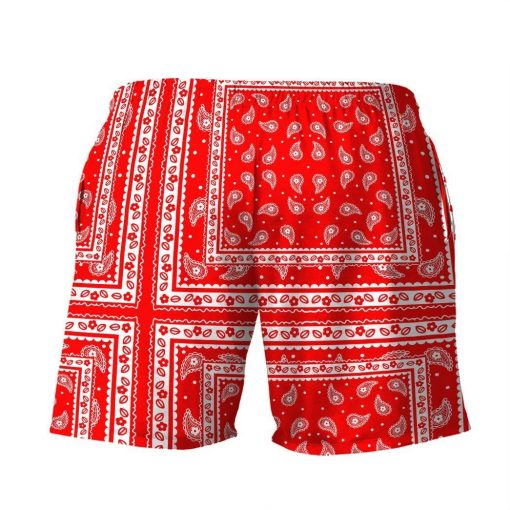 Gearhuman 3D Red Paisley Bandana Shorts ZK3105213 Men Shorts