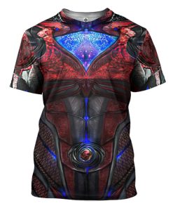 Gearhuman 3D Red Power Ranger 2017 Custom Tshirt Apparel GJ25091 3D T-shirt T-Shirt S 