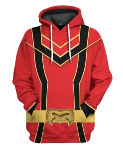 Gearhuman 3D Red Power Rangers Mystic Force Tshirt Hoodie Apparel GB130132 3D Apparel Hoodie S 