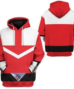 Gearhuman 3D Red Power Rangers Time Force Tshirt Hoodie Apparel GB15011 3D Apparel 
