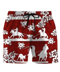 Gearhuman 3D Red Team Roping Shorts ZK2506215 Men Shorts Beach Shorts S 