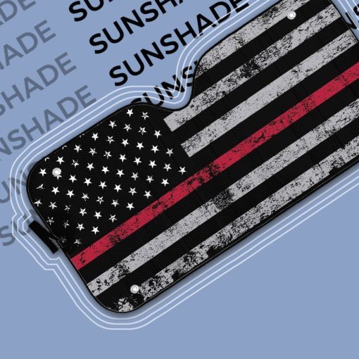 Gearhuman 3D Red Thin Line Auto Sunshade ZK2805219 Auto Sunshade