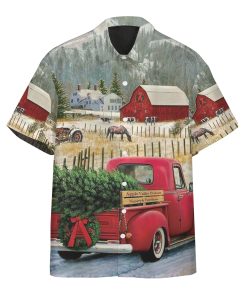 Gearhuman 3D Red Truck Christmas Short Sleeve Shirt GB23111 Short Sleeve Shirt Short Sleeve Shirt S