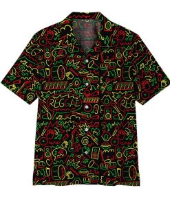 Gearhuman 3D Reggae Hawaii Shirt ZK1406214 Hawai Shirt Short Sleeve Shirt S 