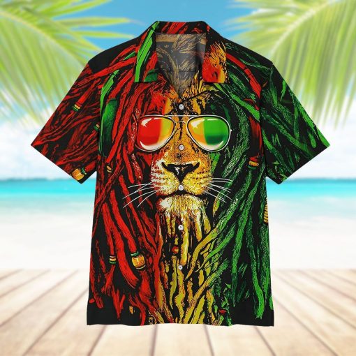 Gearhuman 3D Reggae Lion Hawaii Shirt ZK1606215 Short Sleeve Shirt