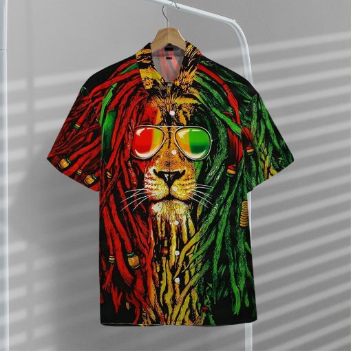Gearhuman 3D Reggae Lion Hawaii Shirt ZK1606215 Short Sleeve Shirt
