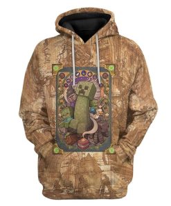 Gearhuman 3D Renaissance Creeper Minecraft Custom Hoodie Apparel GS100612 3D Custom Fleece Hoodies Hoodie S 