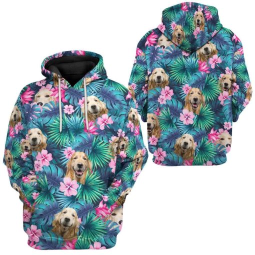 Gearhumans 3D Retriver Tropical Hoodie Apparel 7 Gearhuman 3D Retriver Tropical Hoodie Apparel GL08078 3D Custom Fleece Hoodies