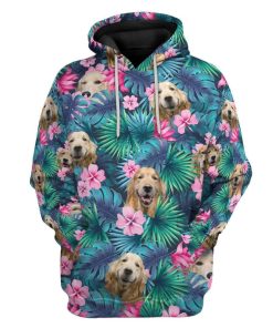 Gearhuman 3D Retriver Tropical Hoodie Apparel GL08078 3D Custom Fleece Hoodies Hoodie S 