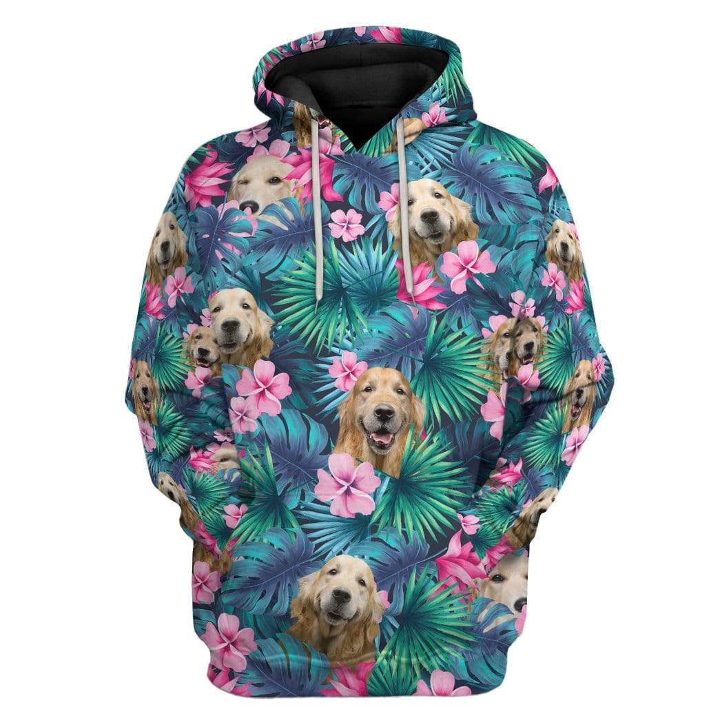 Gearhumans 3D Retriver Tropical Hoodie Apparel 1 Gearhuman 3D Retriver Tropical Hoodie Apparel GL08078 3D Custom Fleece Hoodies Hoodie S