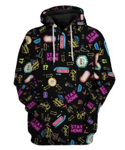 Gearhuman 3D Retro Vintage Signs Custom Fleece Hoodie Apparel GW09049 3D Custom Fleece Hoodies Hoodie S 