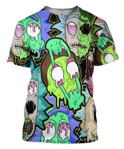 Gearhuman 3D Rick and Morty Custom Tshirt Apparel GC16093 3D T-shirt T-Shirt S 