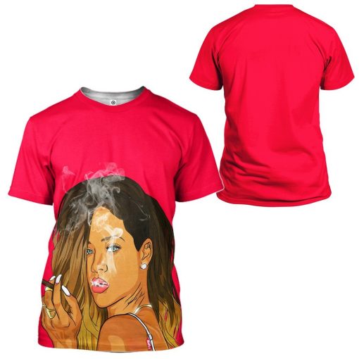 Gearhuman 3D Rihanna Custom Tshirt Hoodie Apparel GV09121 3D Apparel