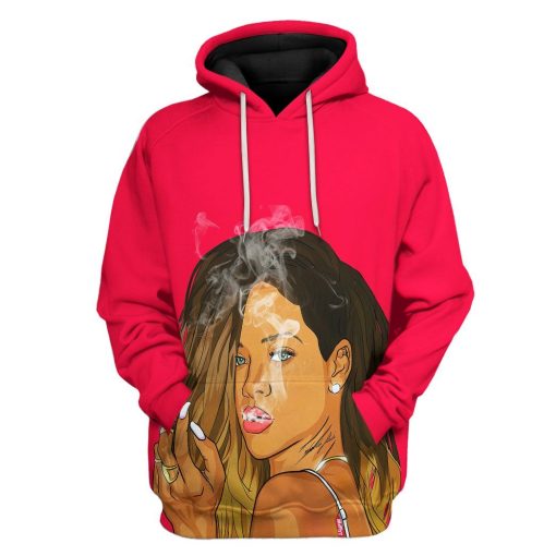 Gearhuman 3D Rihanna Custom Tshirt Hoodie Apparel GV09121 3D Apparel Hoodie S