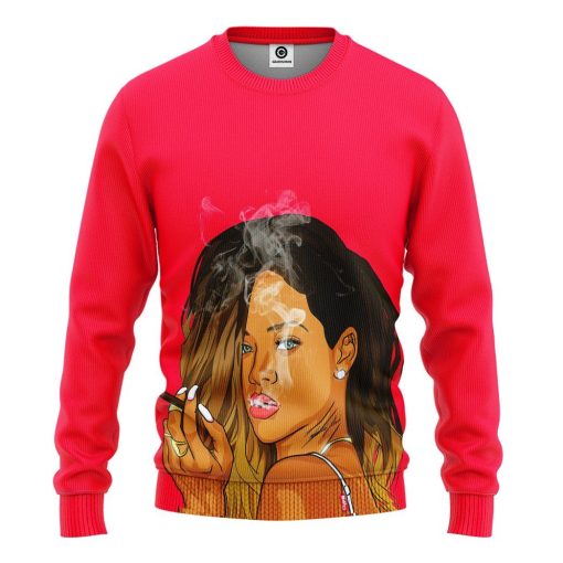 Gearhuman 3D Rihanna Custom Tshirt Hoodie Apparel GV09121 3D Apparel Long Sleeve S
