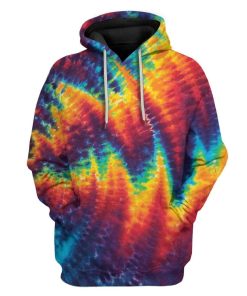 Gearhuman 3D Ripple Tie Dye Custom T-Shirts Hoodies Apparel HD-AT1202203 3D Custom Fleece Hoodies Hoodie S
