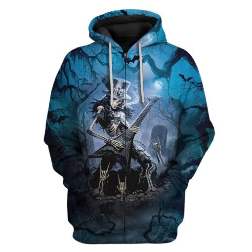 Gearhuman 3D Rock Never Die T-Shirts Hoodies Apparel SK-M14026 3D Custom Fleece Hoodies Zip Hoodie S