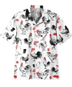 Gearhuman 3D Rooster Hawaii Shirt ZK0406213 Hawai Shirt Short Sleeve Shirt S 