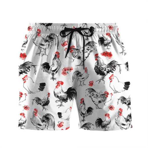 Gearhuman 3D Roosters Shorts ZK2506217 Men Shorts Beach Shorts S