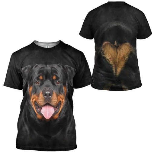 Gearhuman 3D Rottweiler Dog Tshirt Hoodie Apparel GV05037 3D Apparel