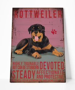 Gearhuman 3D Rottweiler Dog Vintage Quotes Custom Canvas GW010312 Canvas 1 Piece Non Frame M