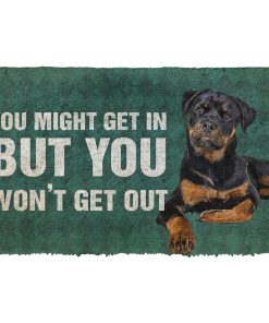 Gearhuman 3D Rottweiler You won't get out Doormat GK260123 Doormat Doormat S(15,8''x23,6'')