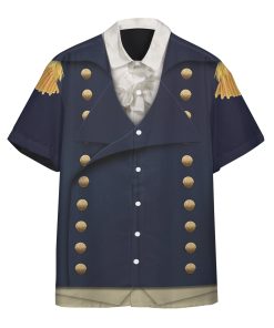 Gearhuman 3D Royal Navy Captain 1806 Napoleonic Wars British Navy Custom Short Sleeve Shirt GV17117 Short Sleeve Shirt Short Sleeve Shirt S 