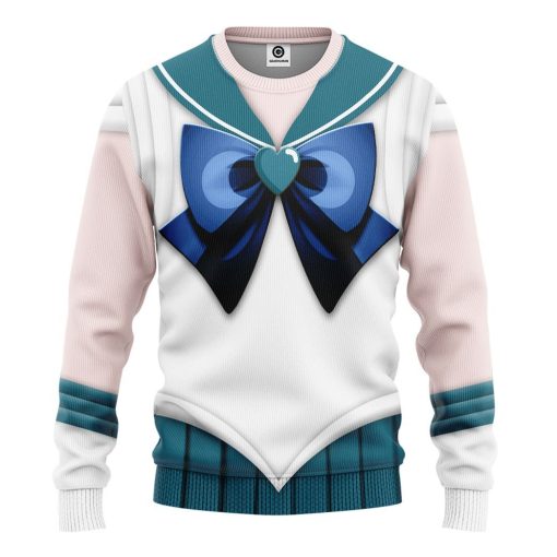 Gearhumans 3D Sailor Neptune Custom Tshirt Hoodie Apparel 2 Gearhuman 3D Sailor Neptune Custom Tshirt Hoodie Apparel CC15128 3D Apparel Long Sleeve S