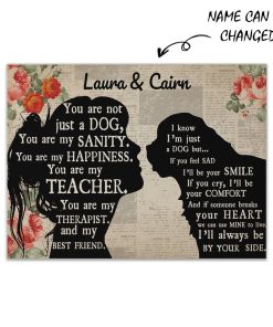 Gearhuman 3D Saint Bernard My Best Friend Custom Name Canvas GW260132 Canvas 1 Piece Non Frame M