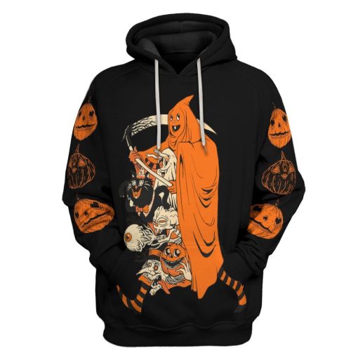 Gearhuman 3D Saint Halloween Custom Hoodie Apparel GV10092 3D Custom Fleece Hoodies Hoodie S