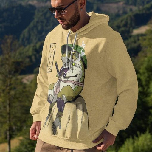 Gearhuman 3D Samurai Frog Custom Hoodie Apparel GS05085 3D Custom Fleece Hoodies
