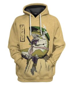 Gearhuman 3D Samurai Frog Custom Hoodie Apparel GS05085 3D Custom Fleece Hoodies Hoodie S 