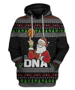 Gearhuman 3D Santa Claus 25 Basketball Christmas Ugly Sweater Custom Tshirt Hoodie Apparel GV20105 3D Apparel Hoodie S 