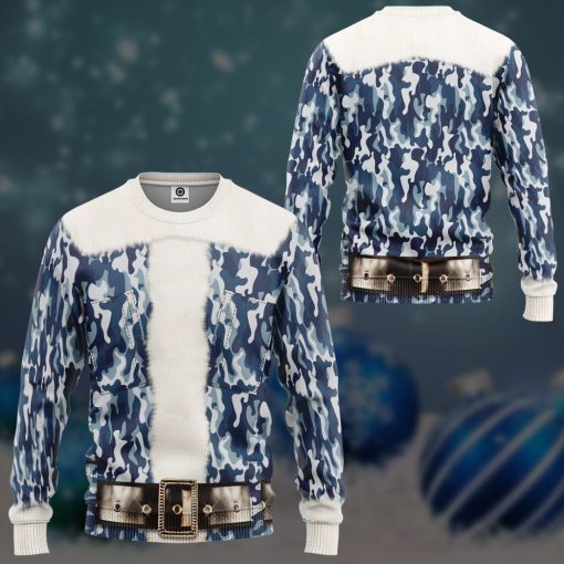 Gearhumans 3D Santa Claus Camoflauge Custom Tshirt Hoodie Apparel 8 Gearhuman 3D Santa Claus Camoflauge Custom Tshirt Hoodie Apparel CW28106 3D Apparel