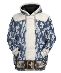 Gearhuman 3D Santa Claus Camoflauge Custom Tshirt Hoodie Apparel CW28106 3D Apparel 