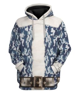 Gearhuman 3D Santa Claus Camoflauge Custom Tshirt Hoodie Apparel CW28106 3D Apparel Hoodie S 