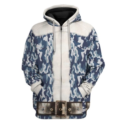 Gearhumans 3D Santa Claus Camoflauge Custom Tshirt Hoodie Apparel 4 Gearhuman 3D Santa Claus Camoflauge Custom Tshirt Hoodie Apparel CW28106 3D Apparel Zip Hoodie S