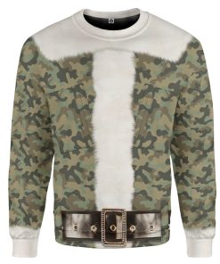 Gearhuman 3D Santa Claus Camouflage Custom Sweatshirt Apparel GN27081 Sweatshirt Sweatshirt S 