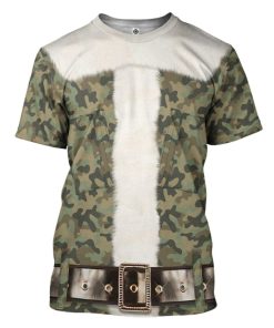 Gearhuman 3D Santa Claus Camouflage Custom Tshirt Apparel GN27081 3D T-shirt T-Shirt S 