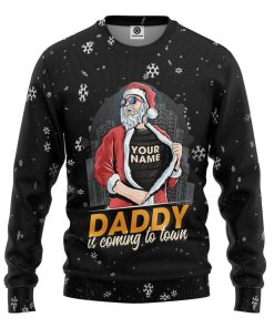Gearhuman 3D Santa Claus is coming to town Custom Sweatshirt Apparel GQ07104 Sweatshirt Sweatshirt S 