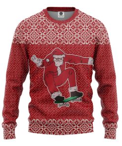 Gearhuman 3D Santa Claus Jolly Ugly Sweater Custom Sweatshirt Apparel GC06103 Sweatshirt Sweatshirt S 