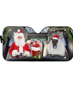 Gearhuman 3D Santa Claus Reindeer Custom Car Auto Sunshade GW06101 Auto Sunshade 57''x27.5'' 